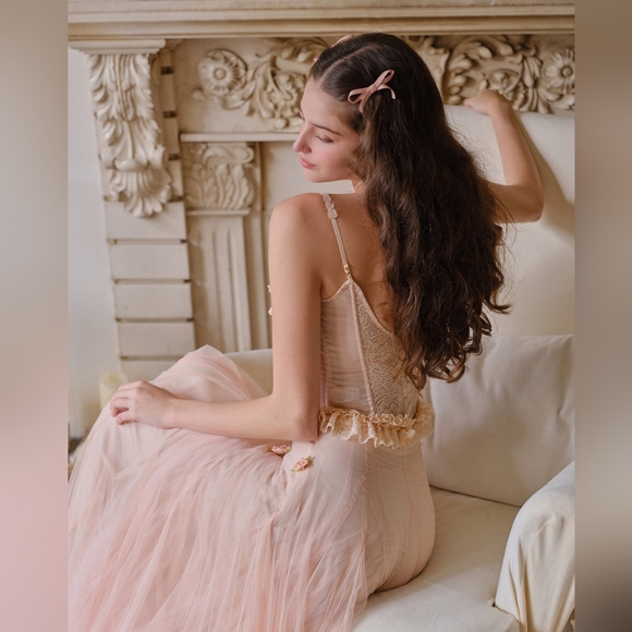 Lacemade Peach Fairy Corset Princess Coquette Kawaii Frills 🩷 - Picture 2 of 10